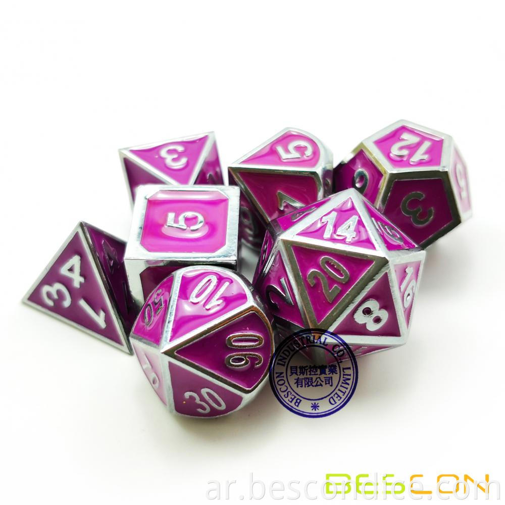 Polyhedral Metal Dice Set For Tabletop Game 9